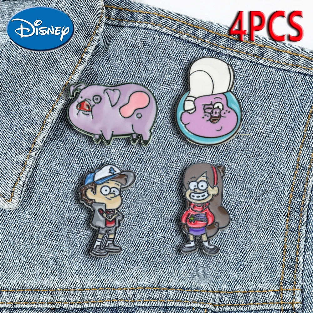 Gravity Falls Enamel Pin Cartoon Dipper Pines Mabel Waddles Pig Brooches for Women Clothing Backpack Lapel Badges Accessories