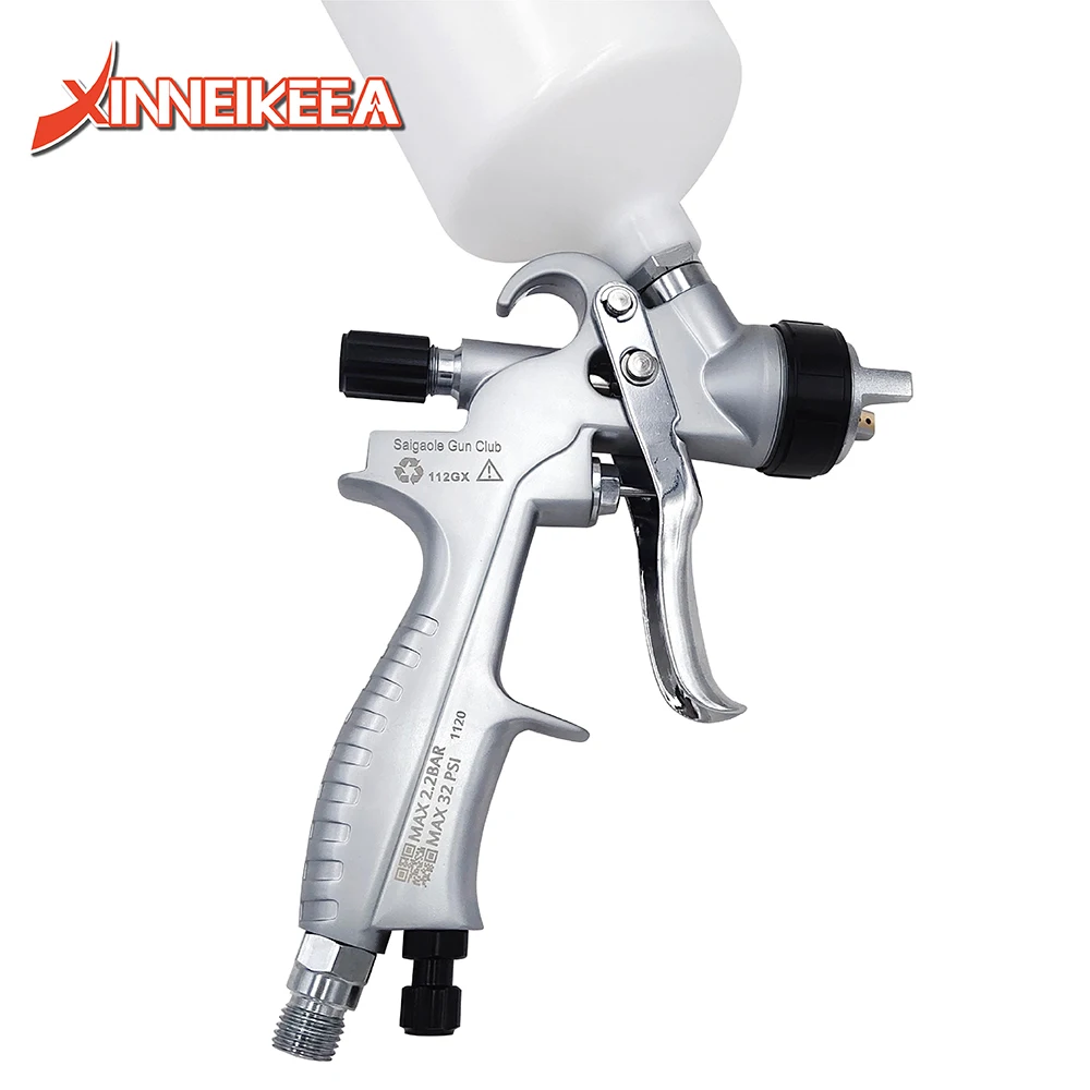 319G Paint Spray Gun High Atomization Automotive Sheet Metal Furniture Finish Nozzle 1.3mm 1.6mm 2.0mm 2.5mm Cup Capacity 600ml