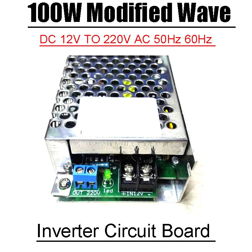 Modificado Wave Inverter Circuit Board Bateria de Lítio Boost Power Converter dc para ac 100w dc 12v a 220v ac 50hz 60hz
