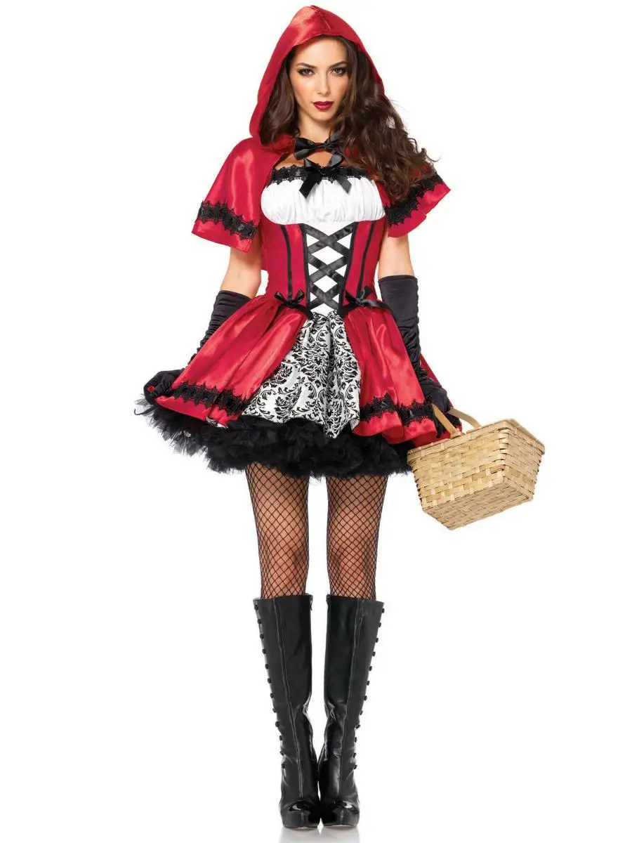 جديد SXXL loween الرداء الأحمر زي القلعة الملكة الزي تأثيري orm الذئب والأم فرقة البوليستر