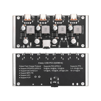 QC3.0 4-way PD65W Fast Charger Module For Apple Huawei Samsung PD3.0/2.0 QC3.0/2.0 FCP AFC Quick Charging Board Type-C DC 12-30V