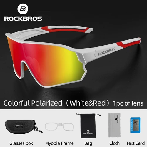 ROCKBROS gafas polarizadas para bicicleta UV400 protección solar gafas de sol para ciclismo ultraligeras montura grande MTB gafas para bicicleta de carretera