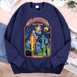 Clowns Are Funny Bedtime Staries Comics Print Hoodie Men Women Loose Autumn Sweatshirt Fleece Warm Hoodies High Quality Hoody