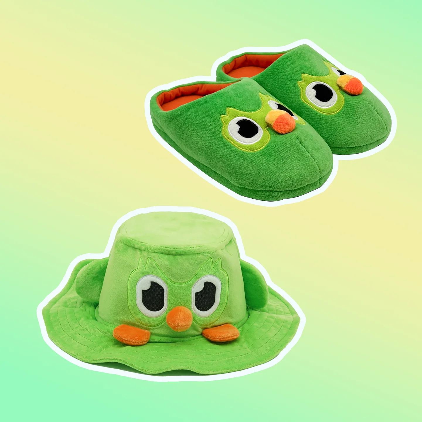 YanQing Green Owl Plush Slippers Plush Owl Hat Kawaii Animal Stuffed Slippers Hat Cute Cartoon House Slippers Birthday Gift