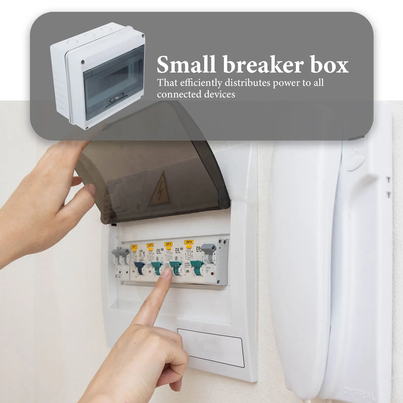 IP65 Waterproof 8-Way Circuit Breaker Box Outdoor Electrical Distribution Enclosure