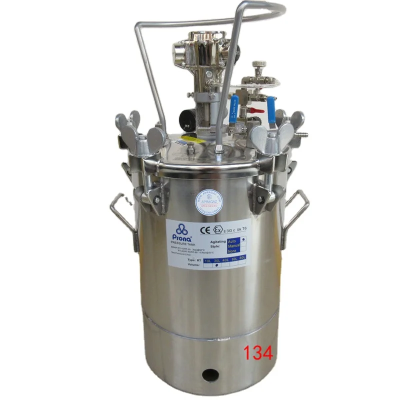 

Prona SUS304 Pressure Tank Paint Pot RT-5AS RT-10AS RT-20AS RT-40AS Air Pressure Paint Agitator Tank