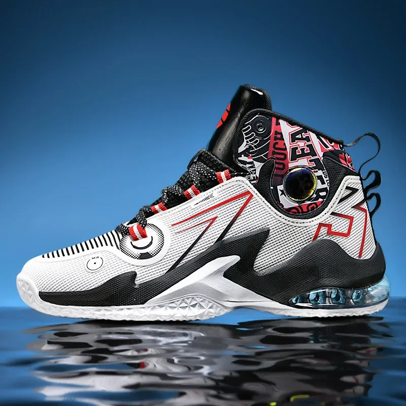 2026 New Men's High-top Basketball Shoes Women's Mesh Casual Shoes Outdoor Running Shoes Cement Comfortable Breathable Size 36-