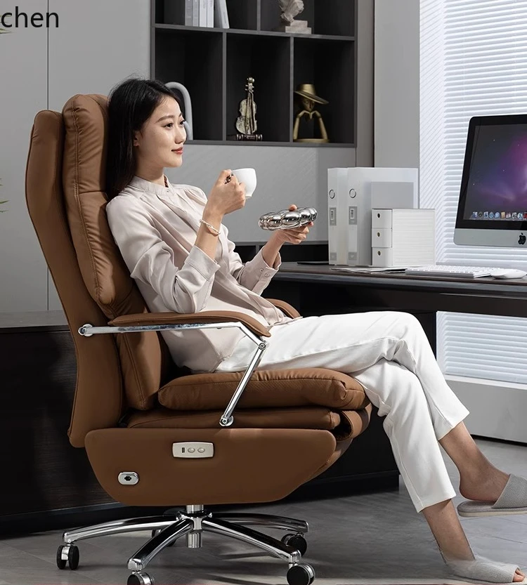 DSAelectric leather computer seat lunch break reclining office multi-functional sofa chair
