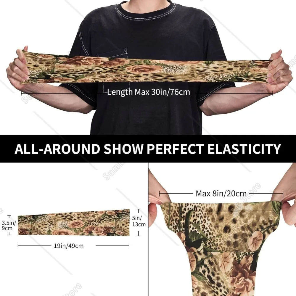 Manicotto di compressione con stampa leopardata a righe per protezione da baseball Copri braccioli Agricoltore Sport all'aria aperta Corsa