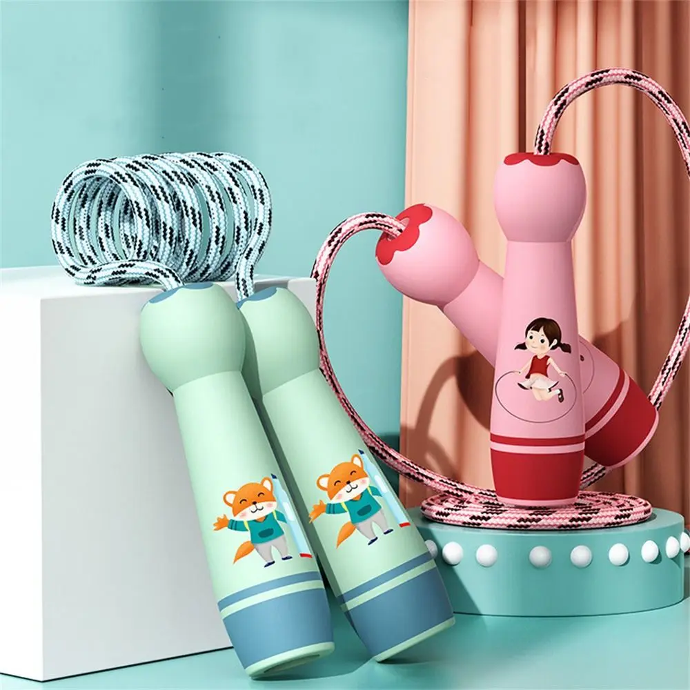 

Lovely Adjustable Child Jumping Rope Cotton Rope Fillet Design Skipping Ropes Training Colourful Kids Jump Rope Kids Exercise