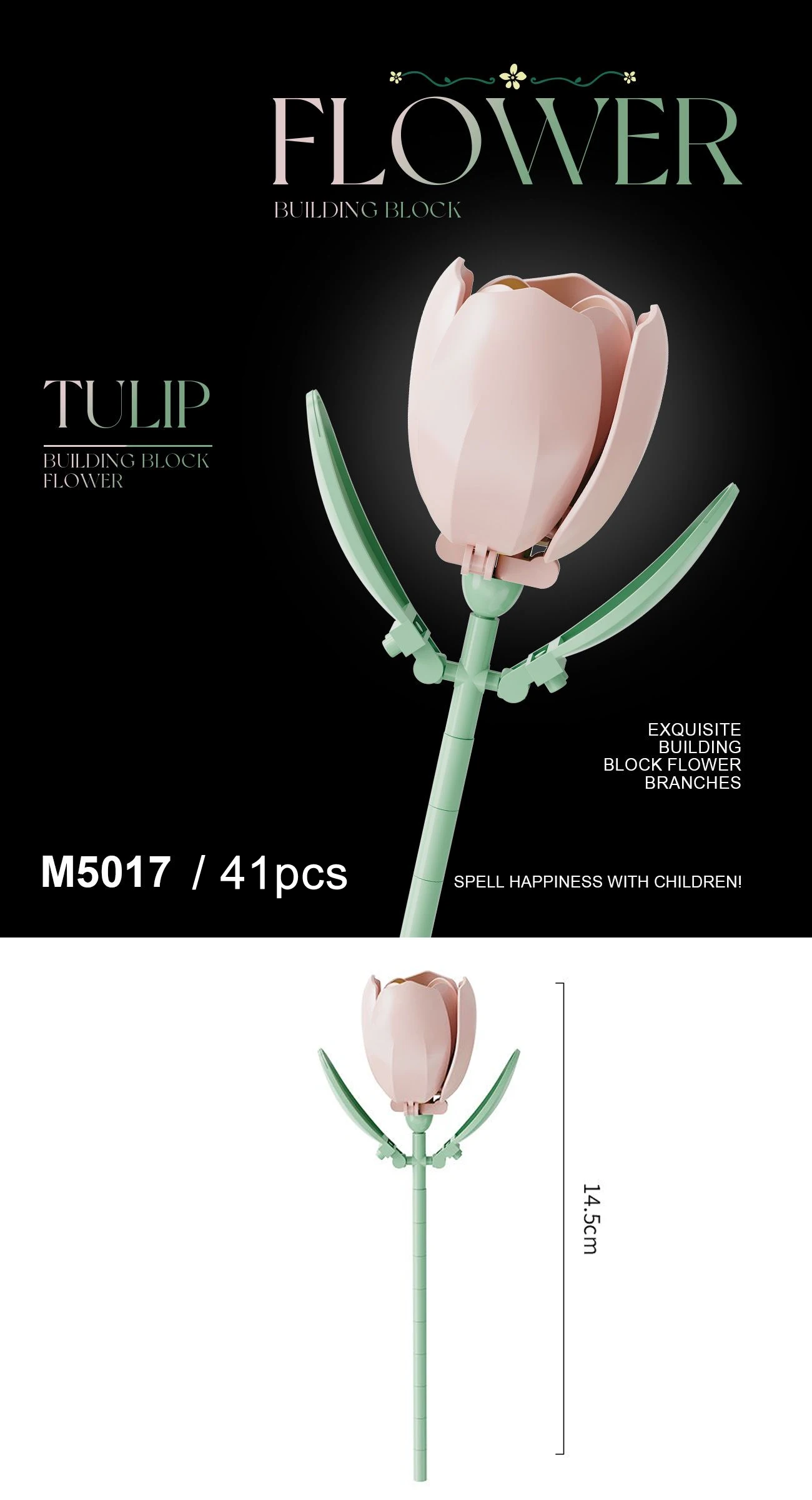 Baustein-Blumenset, DIY-Blumendekorations-Kit, geeignet für Tischdekoration und Raumaccessoires – eine perfekte Geschenkidee – Detail 8