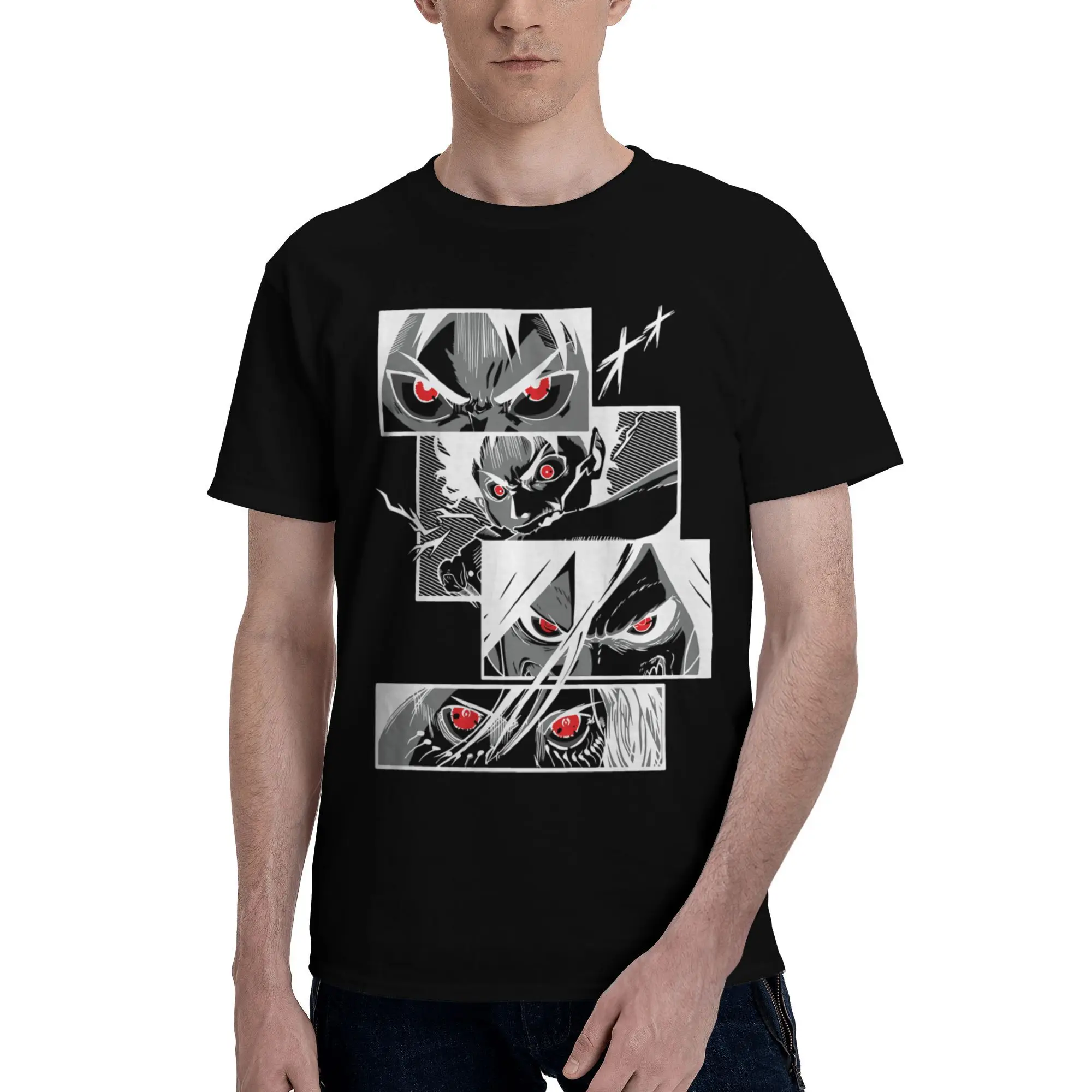 

Custom Attackes on Titan Tshirt for Men Short Sleeve Streetwear T Shirt Fashion T-shirt Loose Fit Soft Cotton Tee Tops Clothes