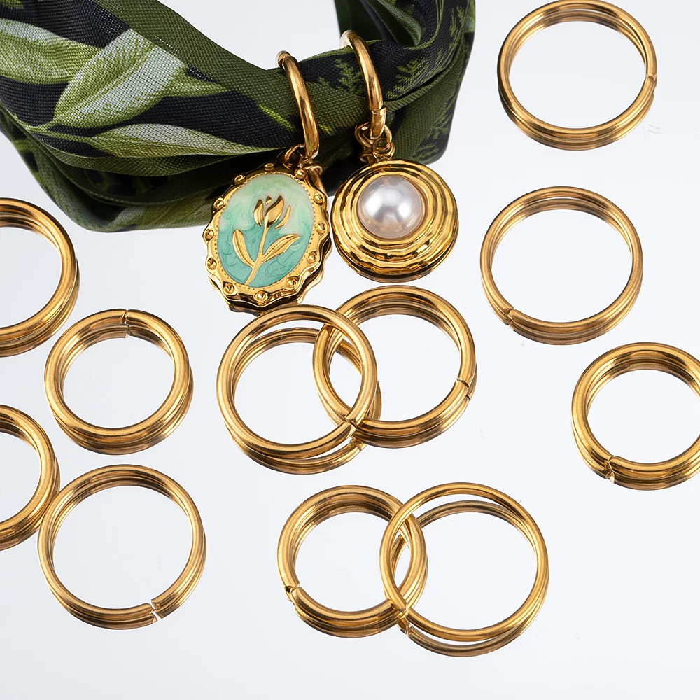 1pc 10pcs Stainless Steel Single Loop Open Jump Ring Width 15-20mm Pendant Connector Connecting Ring DIY Headband Jewelry Making