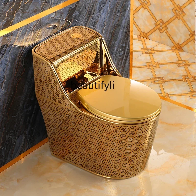 

Toilet super swirl siphon silent anti-blocking and odor-proof ceramic toilet toilet color pumping