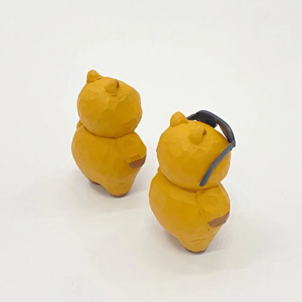 Porte-clés Carimplanté Capybara, Ornement d'Animaux, Artisanat de Figurines, Petite Simulation Mignonne, Modèle d'Nikde Voiture