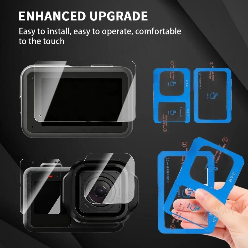 HD Lens Tempered Glass Screen Protector for GoPro MISSION 1/Pro Easy Installation Scratch Resistant Full Coverage Protect Film