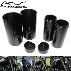 Motorcycle Front Upper Lower Fork Cover Tube Cap Shock Absorber Cover Aluminum For Harley Softail Breakout FXBR FXBRS 2018-2022