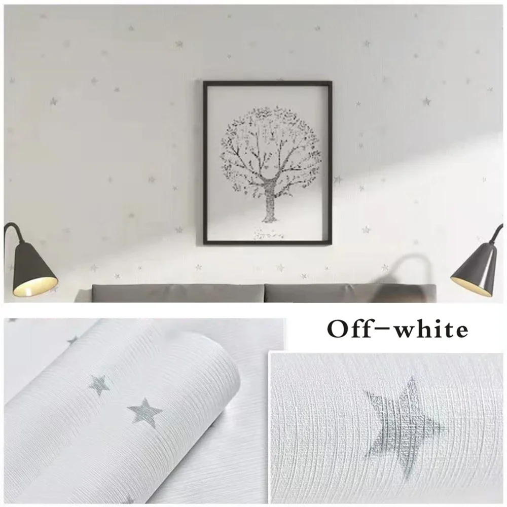 Papel tapiz de estrellas de colores para niños, decoración de dormitorio, autoadhesivo, PVC, muebles, niños, bebé, niño, niña, Mural, estrella de