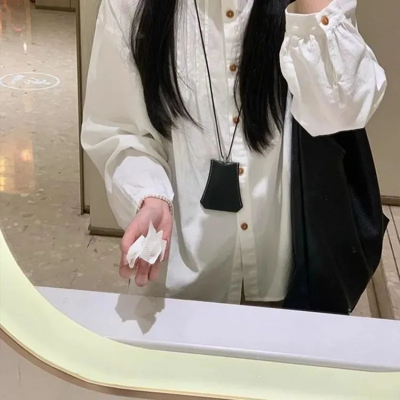 

Pure Cotton New Artistic Loose Shirt Design High-end Long-sleeved Top for Women