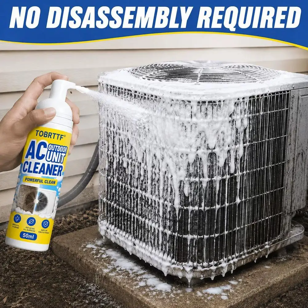 Foaming Air Conditioner Cleaner Deep Removes Dust Dirt, Quick Penetration, No Rinse, Freshen Outdoor AC Unit