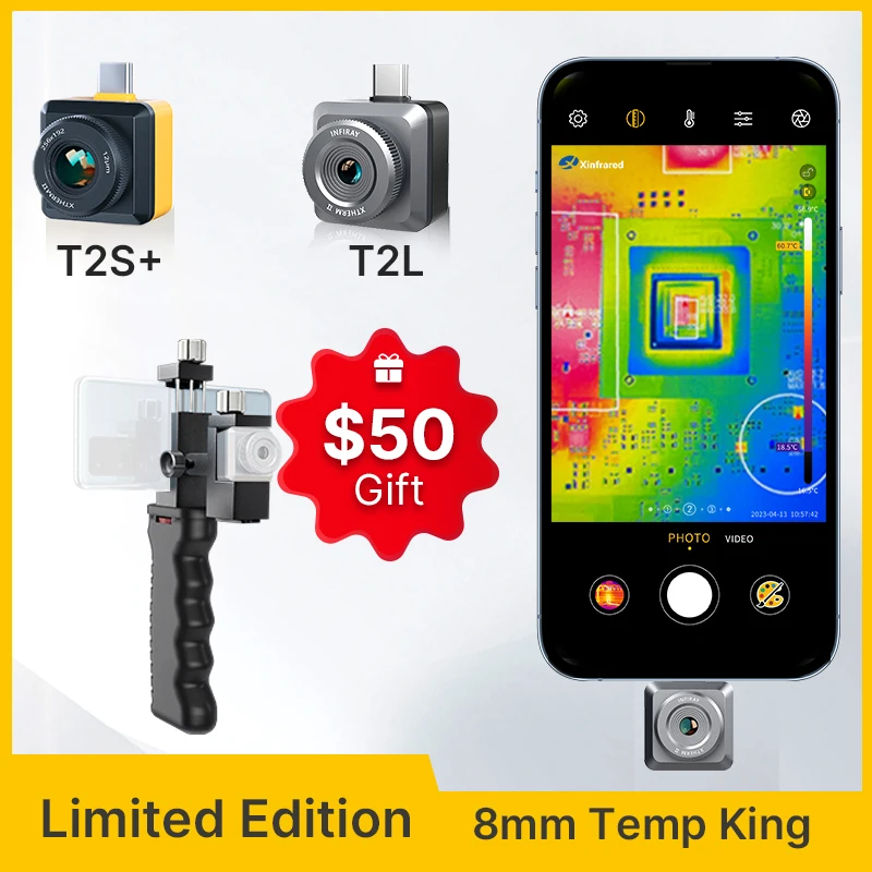 T2S+ T2L Thermal Camera super IR Resolution 512*384, 25Hz,15X Zoom Thermal Imaging Camera for Android Phone