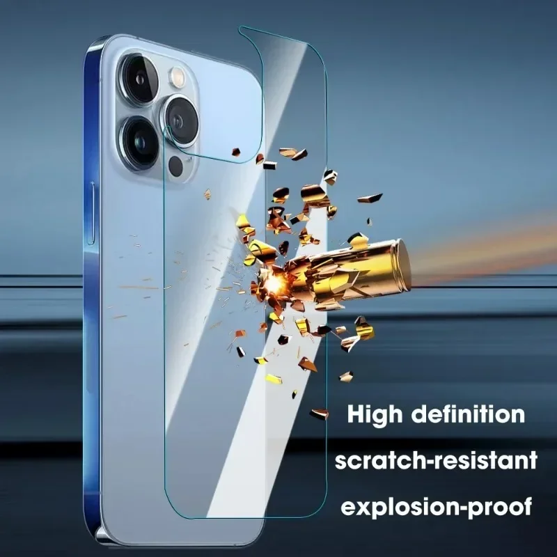 1/3/5PCS Back Tempered Glass For iPhone 12 13Mini 13 14 15 16 Pro Max Phones Rear Screen Protector Film For iPhone 14 15 16 Plus — zdjęcie 5