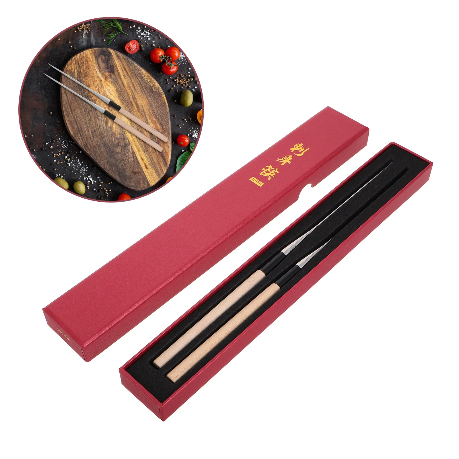 

2Pcs Stainless Steel Sushi Chef Chopsticks with Pointed Tip Design for Precise Control in Professional Kitchens and Home