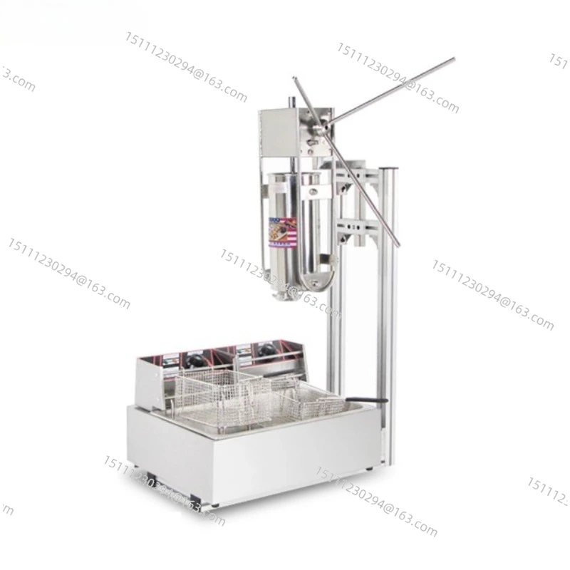 

Spanish Churro Maker Machine with 5L Fryer, 5 Nozzles & 16L Capacity, Commercial Kitchen Doughnut Equipment