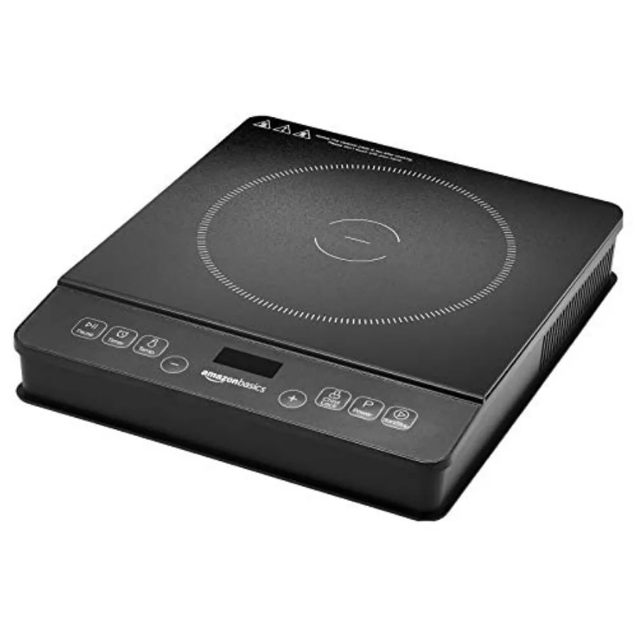 

1800W Portable Electric Induction Cooktop Burner and Child Lock Overheat Protection Timer 8 Power Settings Temperature Control