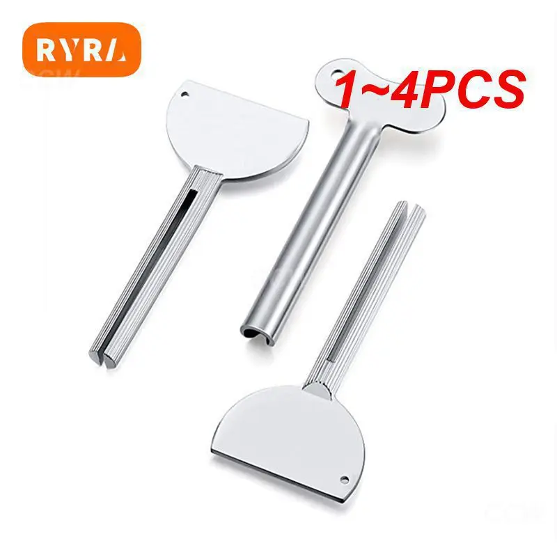 1~4PCS Paste Squeezer Easy To Store Simple And Practical 120g Washbasin/surrounding Stainless Steel Paste Squeezer Anti-fall