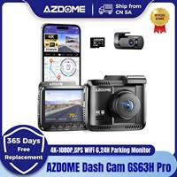 AZDOME Dash Cam GS63H Pro 4K+1080P Dual-channel Record 2.4'' IPS Screen GPS WiFi 6 APP 130° FOV Car DVR 24H Parking Monitor