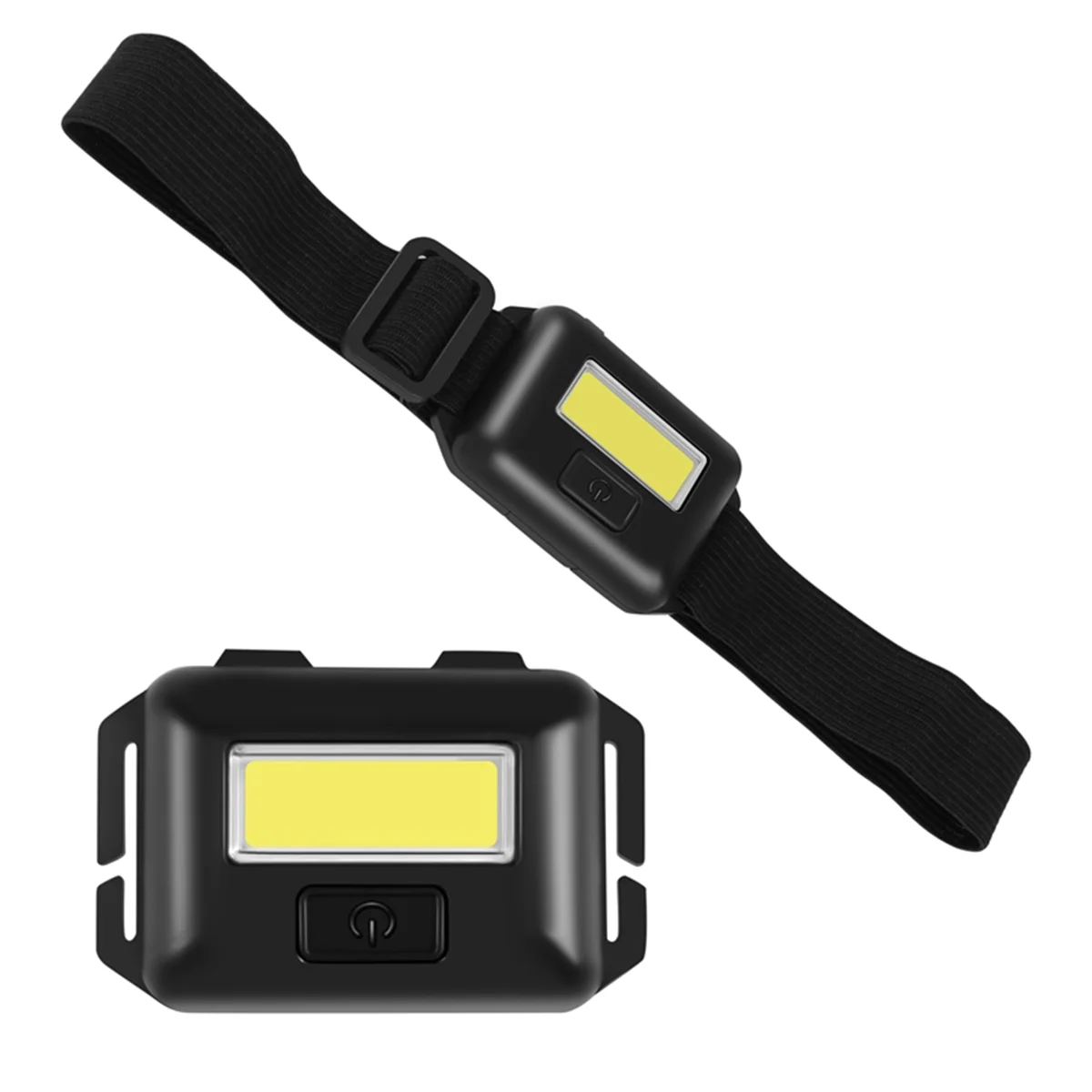 ABZV-Cob Mini faro Led para cabeza, 3 modos, linterna frontal a prueba de lluvia, linterna para cabeza para acampar al aire libre, pesca, color negro