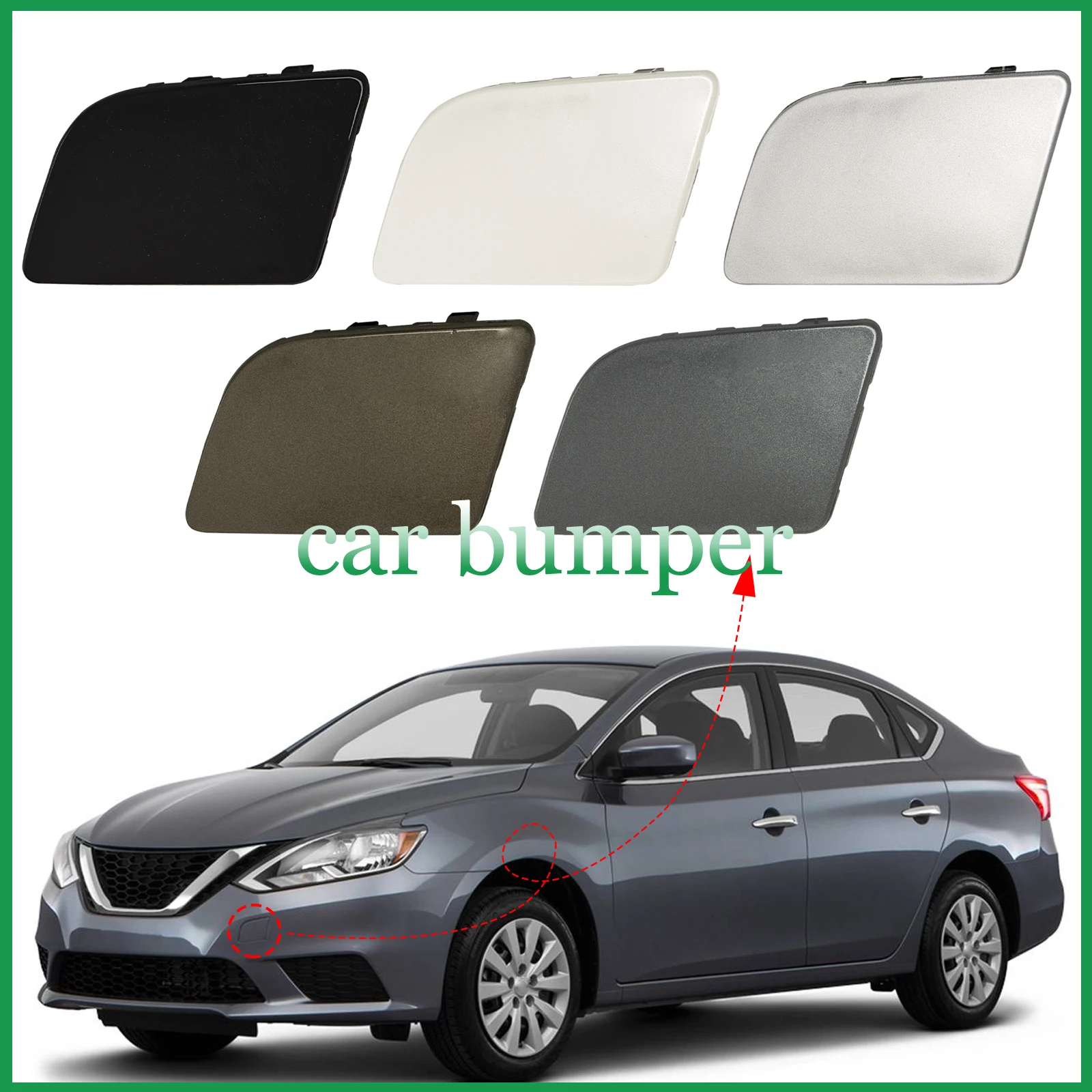

Front Bumper Tow Hook Cover Cap Towing Eye For Nissan Sentra Accessories 2016 2017 2018 2019 622A03YU0H 622A0-3YU0H