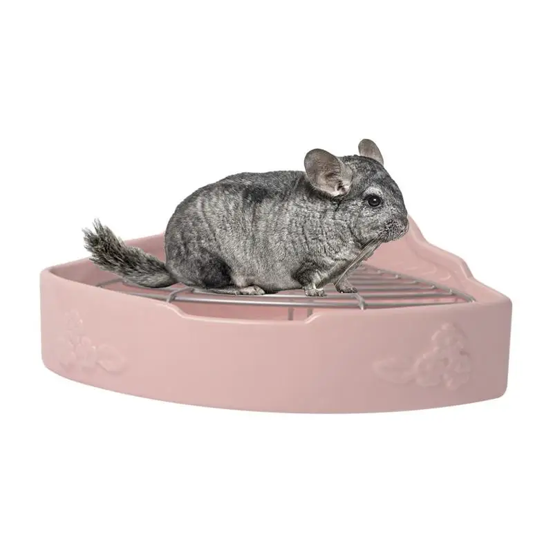 Litter Pan For Small Pets Triangle Potty Trainer Tray For Corner Small Animal Litter Box Bunny Restroom Litter Tray For Rabbit