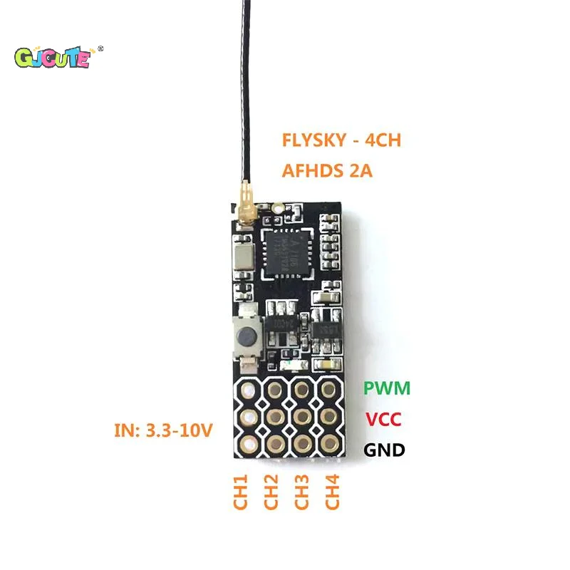 FS2A 4CH AFHDS 2A Mini Receiver PWM Output, Compatible With FS-i6 I6X I6S Transmitter For RC Drone Car Boat