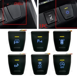 1Pc LED Mirror Heating Parking radar Music Anti slip Start-Stop Button Camera Switch For Toyota RAV4 rav4 5th XA50 2019 2020