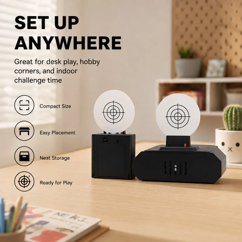 Interactive Sound‑activated Game Prop Target, Auto‑fall‑down Sensing Plate for Backyard Fun Entertainment Games