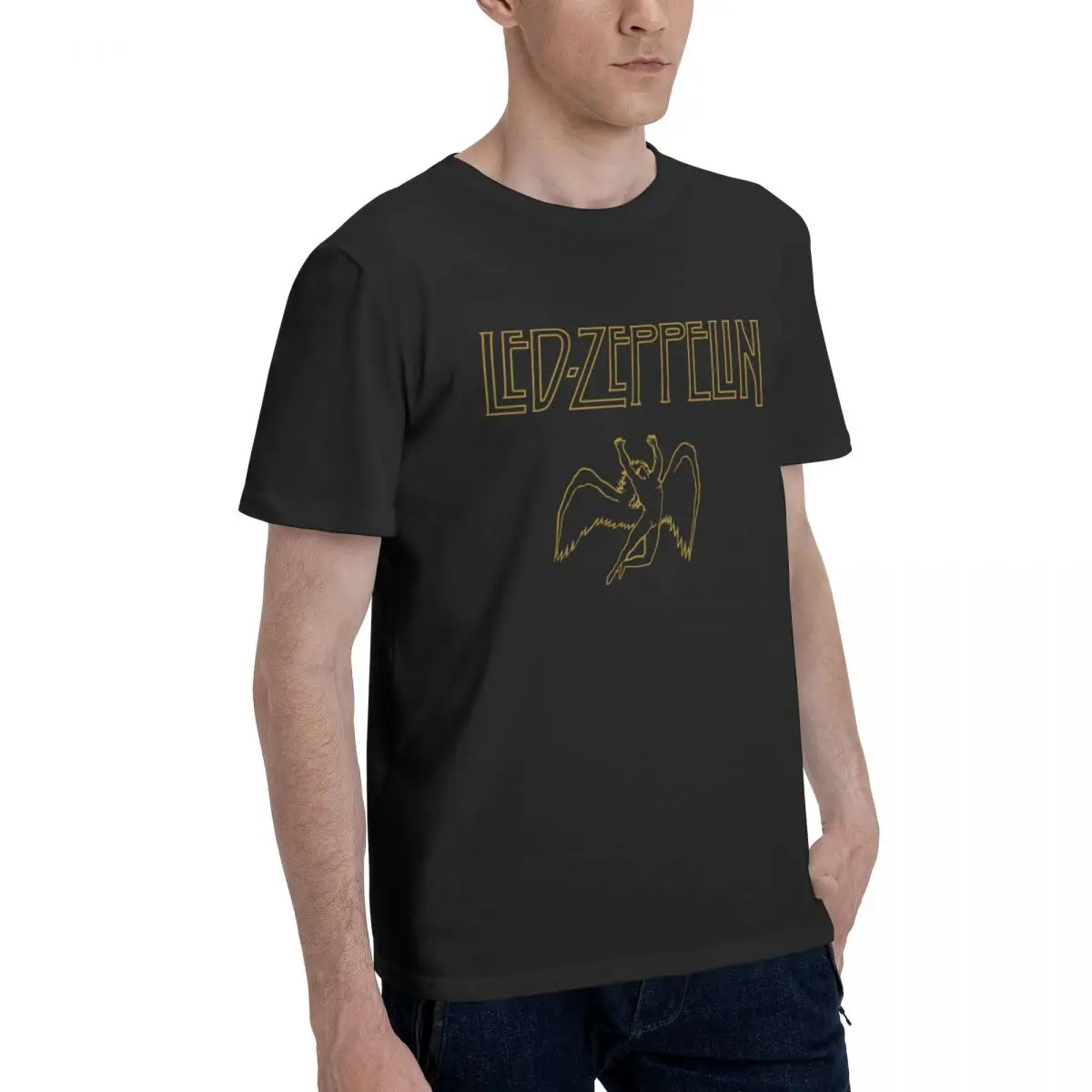 New Led Zeppelins Heavy Metal Men's T-shirt Printed Cotton Tee Tops Sports Summer Fashion Short Sleeve T Shirts