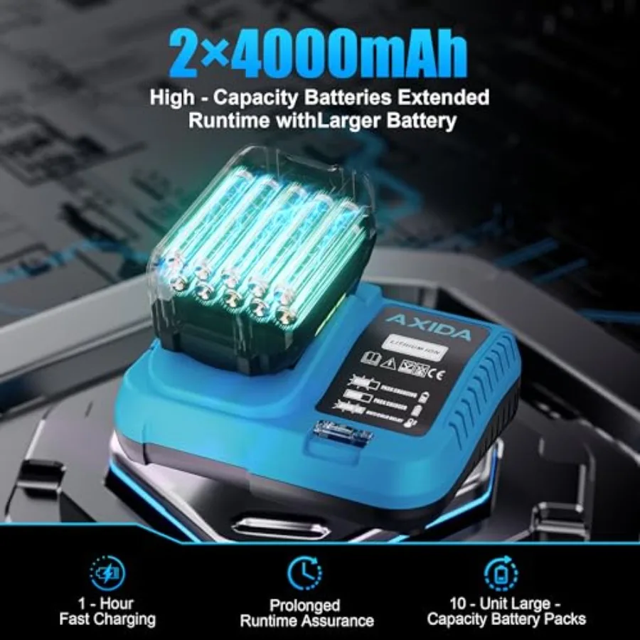 منفاخ أوراق الشجر اللاسلكي 21 فولت منفاخ أوراق الشجر الكهربائي القوي المحمول مع شاحن بطارية 2 تصميم خفيف الوزن لتنظيف الفناء La