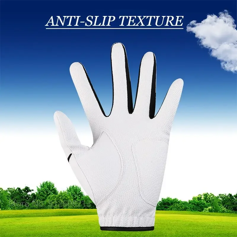 TTYGJ 1 Pcs Golf Gloves for Men Breathable Left Hand Sports Mitten Non-slip Golf Gloves Wear-resistant PU Leather Mitten Driving