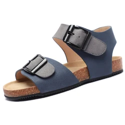 Sandali per bambini 2023 estate sughero suola morbida antiscivolo ragazzi e ragazze scarpe da spiaggia bambini appartamenti Casual sandali Open-toe 25-36