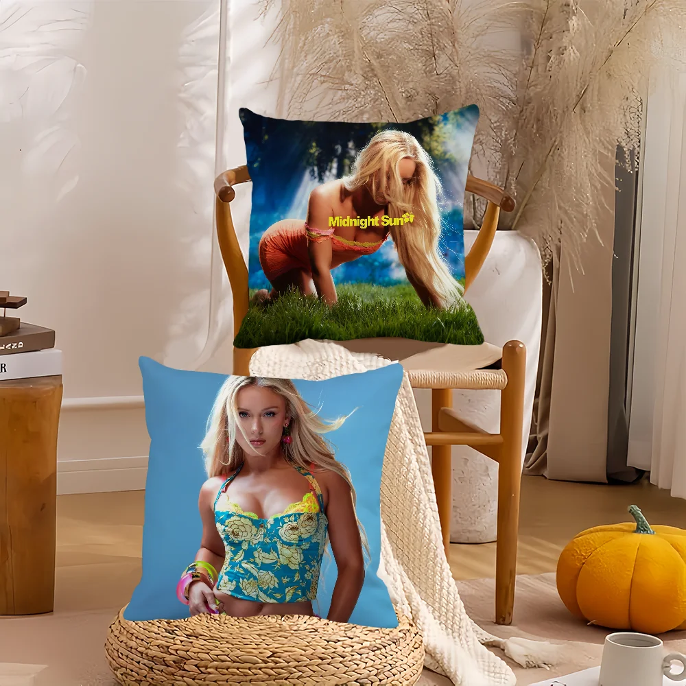 歌手ザラ・ラルソン ミッドナイトサン枕カバー ホームクッションカバー オフィスソファ車に最適 オールシーズン対応