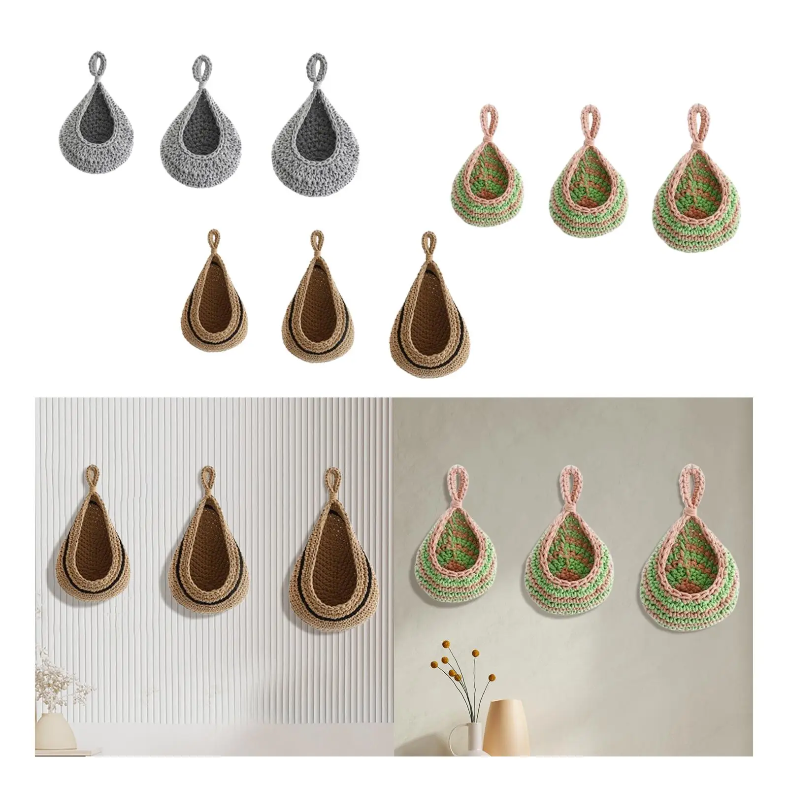 

Плетеная вручную богемская корзина для овощей и фруктов, декоративный настенный органайзер для домашнего декора и организации кухни