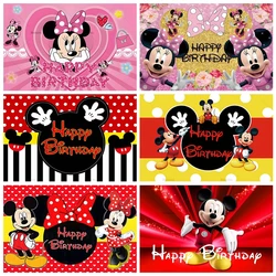 Disney Minnie And Mickey Baby Shower 1st Birthday Background Photography Backdrop Party Decor Portrait Photographic Photo Studio