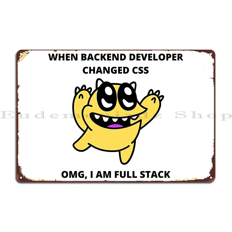 المطور الميمات هدية للمطور كومة كاملة المطور Css نكتة خلفية المطور لوحة معدنية ملصق جدار جدارية تين تسجيل ملصق #1