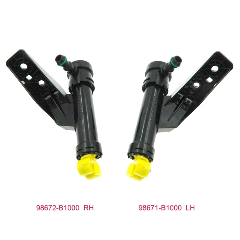 Front Left & Right Car Headlight Cleaning Washer Spray Nozzle 98671-B1000 98672-B1000 For Hyundai Genesis G80 2015-2017 Parts