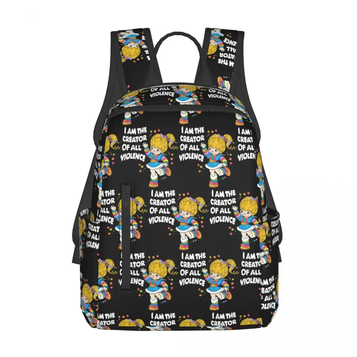 rainbows-brite-漫画バックパック-デイパック-大容量-キッズブックバッグ-スクールバッグ-ショルダーバッグ-メンズ-レディース