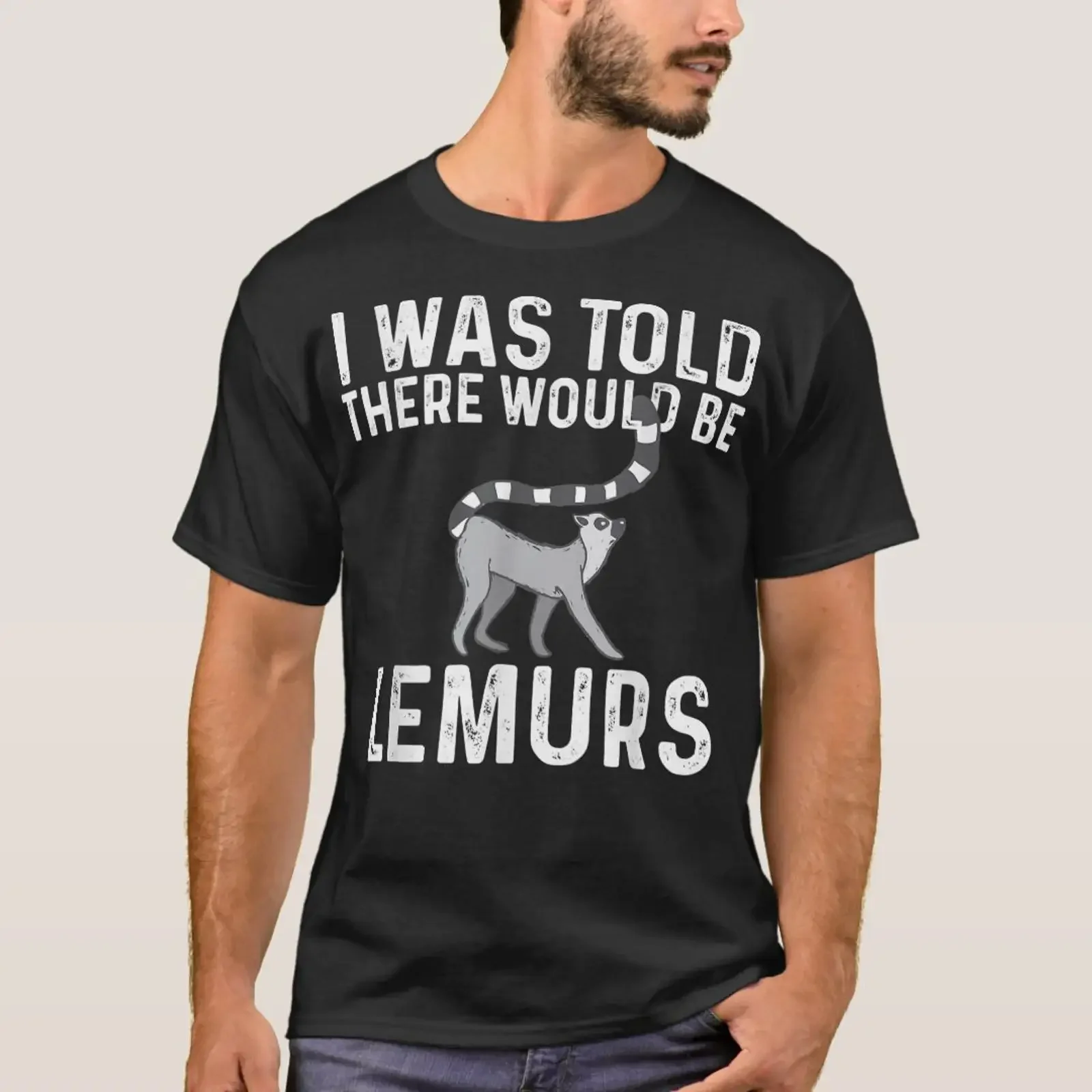 There Would Be Lemurs Zookeeper Animal Researcher T Shirt vintage Washed Stylish homme graphic Top For Everyday Wear Slightly