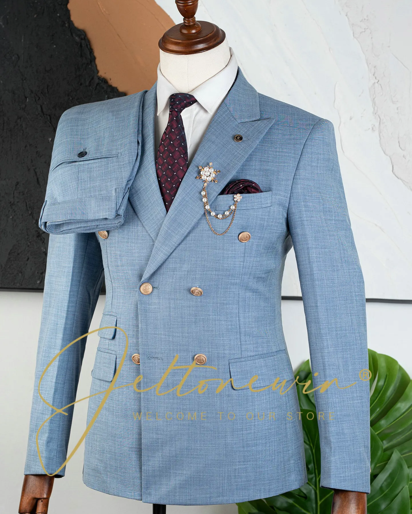 Men's Light Blue Do… - image