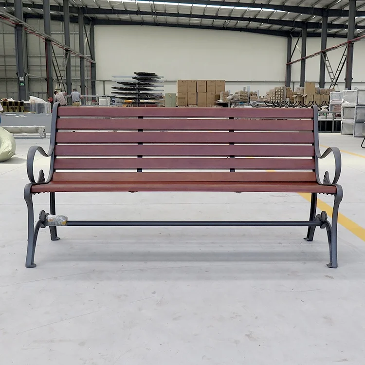 Hofstuhl, Terrasse, gebrauchte Parkbänke, Bank für Garten, Druckguss-Aluminiumbank, Metall, Outdoor, Park, Freizeit, Gartenmöbel